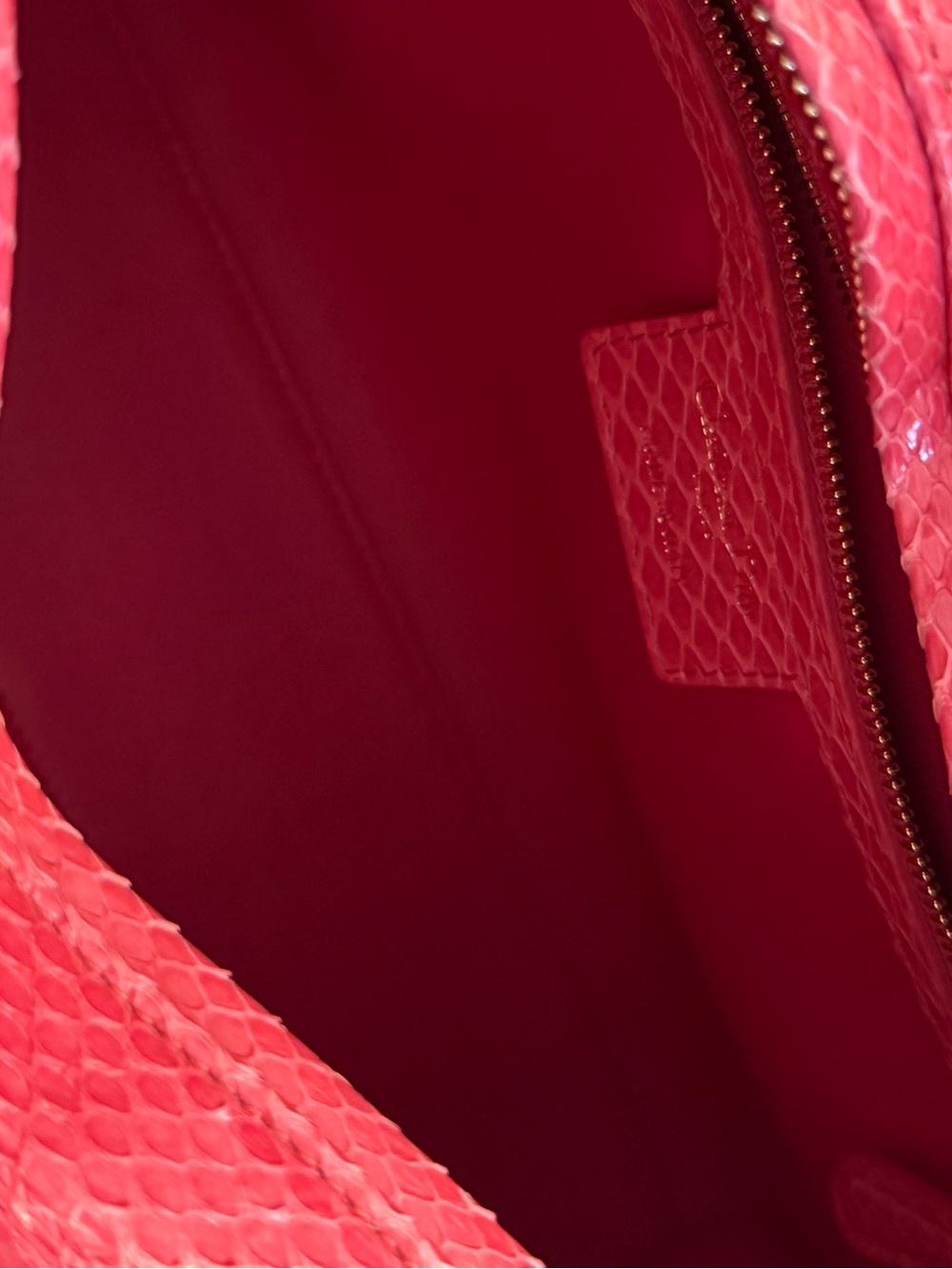 Large Hot Pink Python Lady Dior - Picture 11 of 11